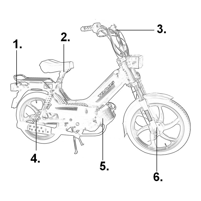 Tomos - Teile nach Zeichnung Tomos - Teile nach Zeichnung