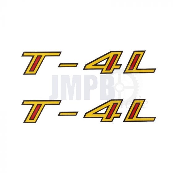 Rahmenaufkleber Satz Tomos T-4L Gelb/Rot