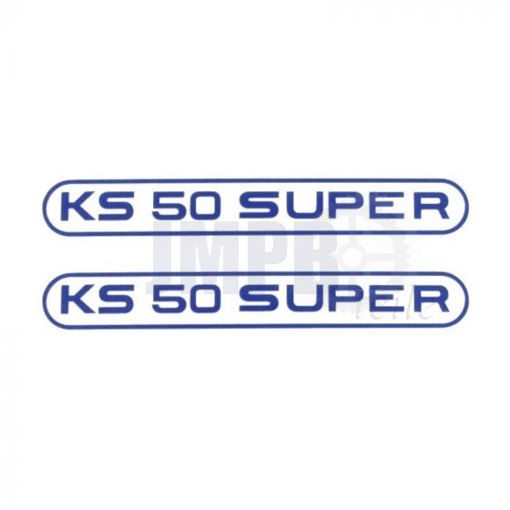 Aufklebersatz Tank Zundapp KS50 Super Blau