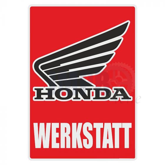 Werkstatt Aufkleber Honda Deutsch