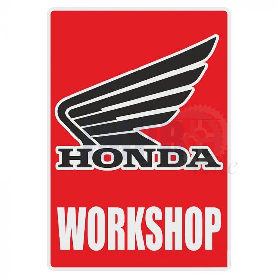 Workshop Aufkleber Honda English