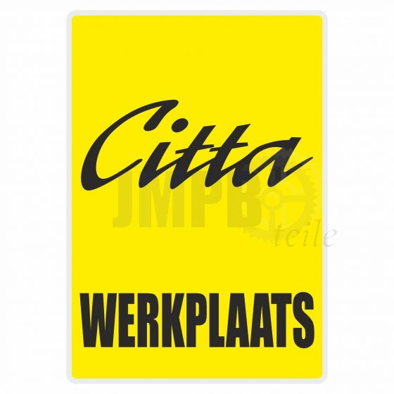 Werkplaats Aufkleber Citta Gelbe Niederländisch