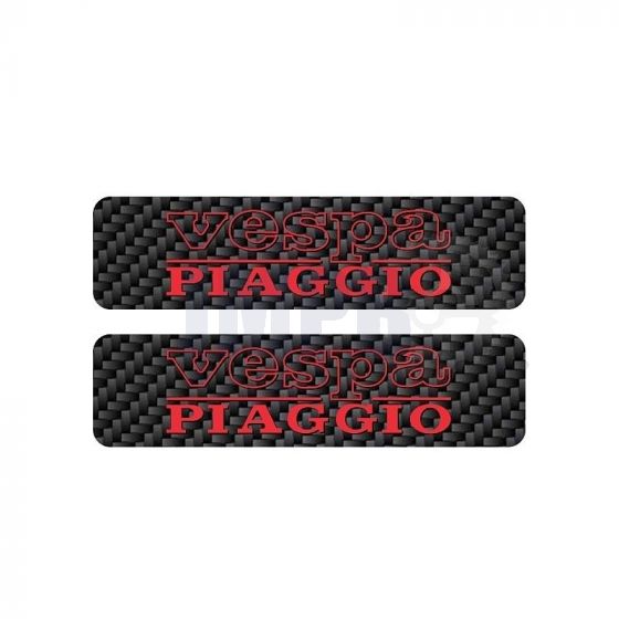 Tankaufkleber Vespa Piaggio Karbon/Rot