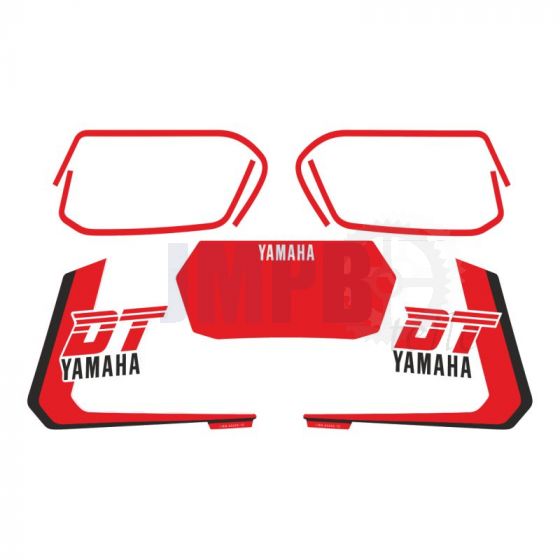 Aufklebersatz Yamaha DT Schwarz/Rot/Weiß