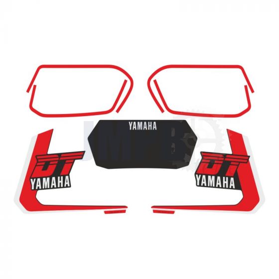 Aufklebersatz Yamaha DT Weiß/Rot/Schwarz
