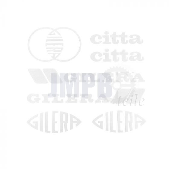 Aufklebersatz Gilera Citta Weiß 7-Stück