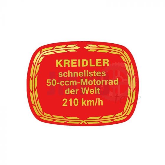Aufkleber Kreidler 210KM/H 80X65MM