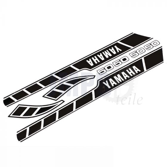 Aufklebersatz Yamaha RD50M Schwarz/Weiß