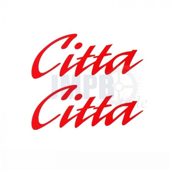 Aufklebersatz Citta Wort Rot 