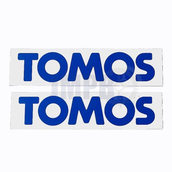 Aufklebersatz Tomos Blau/Weiß 200X50MM
