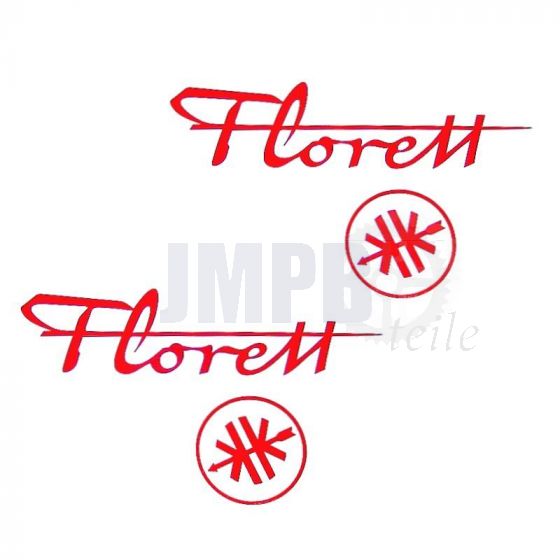 Aufklebersatz Kreidler Eiertank Rot + Logo