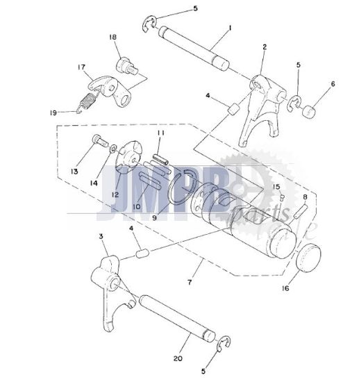 Schaltgabel Yamaha FS1 DX
