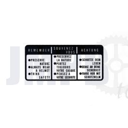 Aufkleber Fahranleitung Honda MT/MB Schwarz/Transparent