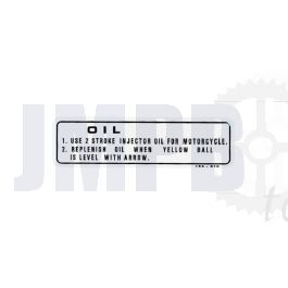 Aufkleber Ölfüllanleitung Honda MT/MB