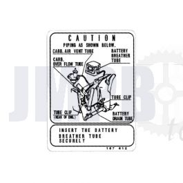 Aufkleber Batterie Instruktionen Honda MT/MB