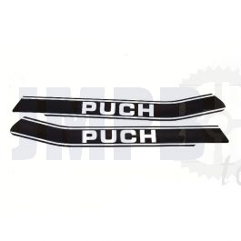 Tankaufklebersatz Puch Monza Schwarz/Weiß 