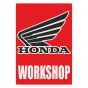 Workshop Aufkleber Honda English