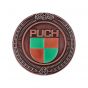 Emblem Sticker Puch Logo Metall Bronze/Grün 47MM