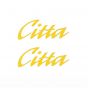 Aufklebersatz Citta Wort Gelb