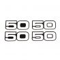 Aufklebersatz 50-50 Schwarz/Weiß Yamaha