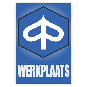 Werkplaats Aufkleber Piaggio Niederländisch