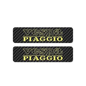 Tankaufkleber Vespa Piaggio Karbon/Gelb