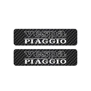 Tankaufkleber Vespa Piaggio Karbon/Weiß