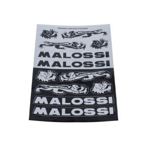 Aufkleber Malossi Schwarz/Grau