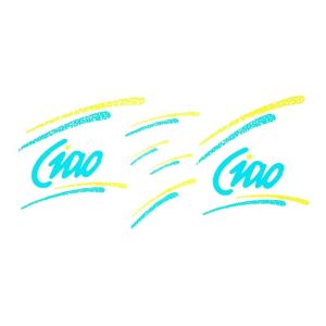 Aufklebersatz Vespa Ciao Grün/Gelb
