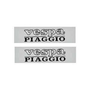 Tankaufklebersatz Vespa Piaggio Silber 2 Stück