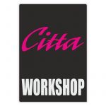 Workshop Aufkleber Citta Schwarz English