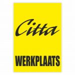 Werkplaats Aufkleber Citta Gelbe Niederländisch
