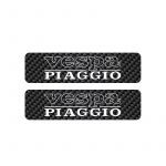 Tankaufkleber Vespa Piaggio Karbon/Weiß