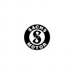 Aufkleber Sachs Logo Schwarz/Weiß 41MM