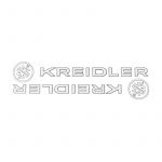 Tankaufklebersatz Kreidler + Logo Weiß/Schwarz