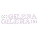 Aufkleber Gilera + Logo Groß Weiß