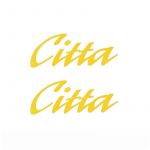 Aufklebersatz Citta Gelb 10CM 2 Stück
