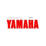 Aufkleber Yamaha "Powered By" Rot