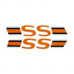 Aufklebersatz SS Orange/Schwarz Yamaha