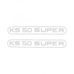 Aufklebersatz Tank Zundapp KS50 Super Weiß