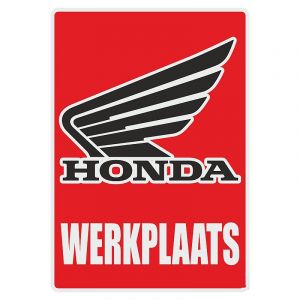 Werkplaats Aufkleber Honda Niederländisch