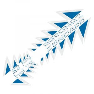 Aufklebersatz 4-Teile Zundapp HAI25 Blau / Weiß