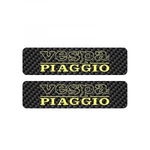 Tankaufkleber Vespa Piaggio Karbon/Gelb