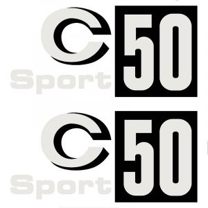Aufklebersatz Zundapp C50 Sport Schwarz Flach