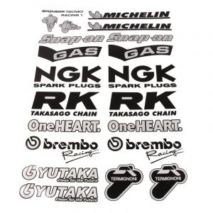 Sponsorkit Technical Racing Zwart/Zilver 24X34CM