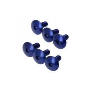 Schraubensatz M6X15 Aluminium Blau - 6 Stück