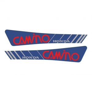 Aufklebersatz Tank Honda Camino Rot/Blau/Grau