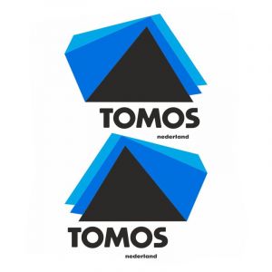 Tankaufklebersatz Tomos NTX Blau/Schwarz