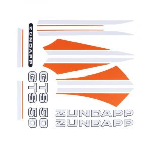 Aufkleber Zundapp GTS 50 Orange/Weiß