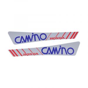 Aufklebersatz Tank Honda Camino Blau/Grau/Rot